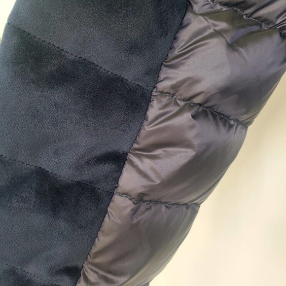 Adhoc Traveller Puffer Hooded Full Zip Jacket Large Navy Blue Pockets Soft - Picture 13 of 16